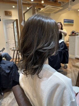 ヘアリゾート バルボア アイランド(hair resort Balboa Island) ミディアム×アッシュオリーブ