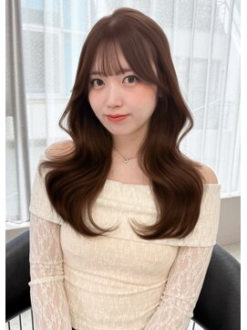 ボタン テンジン(VOTAN tenjin) 【votan_はまひ】髪質改善/オレンジブラウン/レイヤーロング