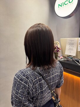 ニコ(NICO) オリーブブラウンにイヤリングカラー0921デザインカラー