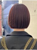 20代30代ショートボブ前髪ありボブミニボブ顔周りレイヤーカット