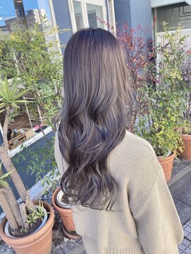 リゴレット 春日部東口店(RIGOLETTO) 大人レイヤー×ブルーアッシュ