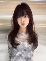 シーシンジュク 新宿南口(Sea shinjuku)&nbsp;ココアベージュ×レイヤー[小顔/黒髪/オリーブグレー]