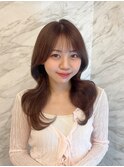 オリーブグレー髪質改善/黒髪/小顔/くすみベージュ/銀座 ■
