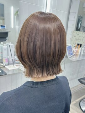 h24 くびれボブレイヤーボブ透明感カラー髪質改善トリートメント