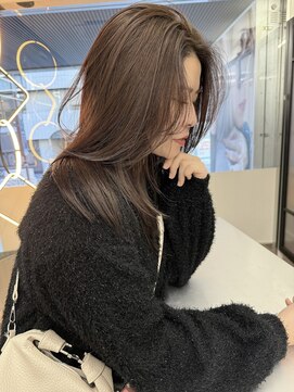 ラ キング(LA KING) 着物ヘア/大人ガーリー/ダークアッシュ/似合わせカット/栄