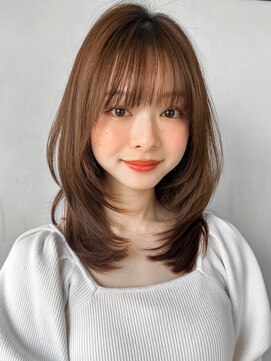 アグノス 青山(Agnos) ダークアッシュ愛され美髪ミディアムレイヤーカットモテ髪