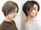 リア 白髪ぼかしハイライト 京都河原町(riah)の写真/どの角度からも美しいショート*一人ひとりの骨格・生え癖・髪質を見極めた似合わせカットをお届け◇