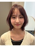 透明感カラー/レイヤーカット/小顔カット/ダブルカラー