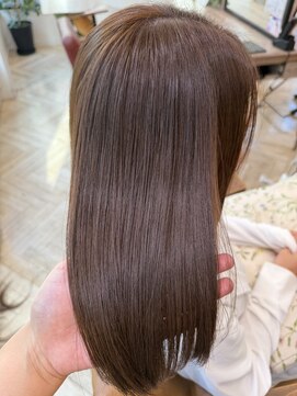 キュート Cute 髪質改善　髪ドラカラー　ベージュブラウン