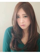 エイミーバイアフロート(amie  by afloat)&nbsp;大人かわいいワンカールロング◎フェミニン 斜めバング