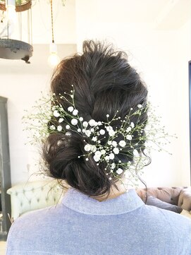 フラッシュ ヘアーアンドスキン(Flash hair&skin) ＃成人式ヘア＃かすみ草