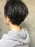 bibito 黒髪ハンサムショート 立体感ネオソバージュパーマ
