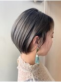 【仙台美容室KAIL】耳かけショート ブリーチオンカラー 前髪なし