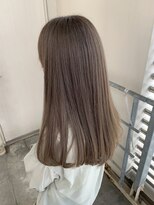 ジーナ セントラル銀座(Zina)&nbsp;【ZinaCENTRAL】イメチェン毛先パーマ耳かけ×フォギーベージュ