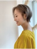前髪なしショートボブ