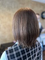 アークスヘアー&nbsp;透明感♪髪質改善カラー小顔艶感ミディミルクティーベージュ