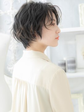 モッズヘア 越谷西口店(mod's hair) 大人かっこいいくせ毛風黒髪束感ショートTa2越谷20代30代40代!