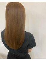 アンセム(anthe M) ツヤ髪ナチュラルベージュ前髪カット韓国トリートメント髪質改善