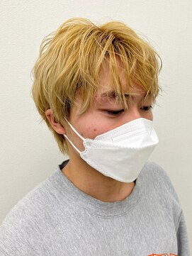 美容室 びゃんびゃん 社店 メンズお薦めのミルクティーベージュ