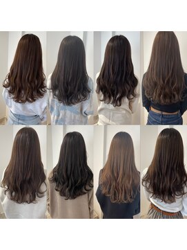 イニット 奈良新大宮(init.) 20代 30代 40代 エクステ ゆる巻きロング バイカラー ブルージュ