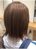 ショートミディアム/マロンベージュ