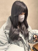 オー 表参道(+O) エアリーロング/美髪髪質改善/アッシュブラック