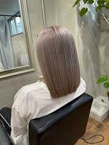 ロナバイソル(lona by SoL) ミルクティーアッシュ×切りっぱなしミディ