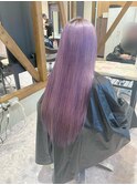 派手髪×ハイトーン×ラベンダーカラー×パープルカラー