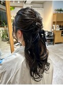 ハーフアップアレンジ