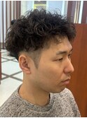 ソフトモヒカン×無造作パーマ