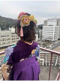 #卒業式 #ヘアアレンジ #ヘアセット #ハーフアップ #袴 #着付け