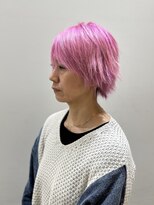 ヘアーライズ 池袋東口店(hair RISE)&nbsp;アリミノ120でブリーチアリミノピュア12ピンク12グレーベージュ