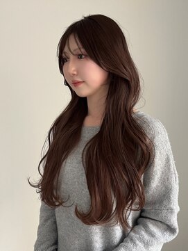 ヨーク(YOKE) ロングレイヤーマロンベージュ韓国風巻き髪質改善