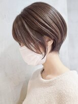 エリマ 武蔵小杉(elima) 大人ショートボブグレージュカラー顔まわりレイヤーくびれボブ