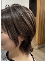 エメヘアデザイン ルイス(Aimer Hair Design Lewis)&nbsp;大人ウルフ/顔周りレイヤー/弘前市