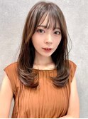 イメチェン/似合わせカット/フルバング／レッドブラウン/中野