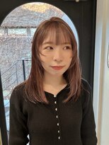 トロワエピ 表参道(Trois epis)&nbsp;春っぽコーラルピンク/顔まわりハッシュカット