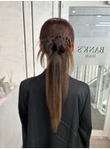 【池袋】結婚式 ヘアセット カチモリ タイトヘア アレンジ