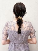 結婚式編みおろしヘアセット