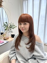 ユヌ(une)&nbsp;レイヤーカットにオレンジカラー☆