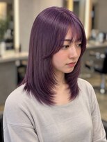 コタ 水戸(COHTA)&nbsp;艶髪カシスラベンダー×顔まわりレイヤーミディ