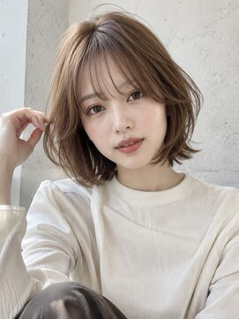 ノア 三宮店(NOA) 【NOA】韓国風小顔くびれパーマレイヤーボブシースルーバング