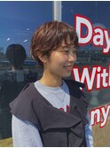 ガーリーショートパーマ
