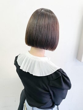 キャンバス バイ ネオリーブ 横浜西口(Canvas by neo.) ぷつっとボブ　ぱっつんボブミニボブ　まろやかベージュ