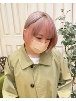 シレナバイアルティナ 辻堂店(sirena by artina)&nbsp;フェイスラインカラー_コーラルカラー_フレンチボブ