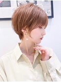 ケアブリーチ白髪ぼかしハイライト×大人ガーリーショート[立川]