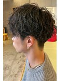 ツイストスパイラルパーママッシュメンズパーマ波巻きパーマ