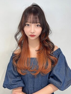 ラルムバイシー 新宿(LARME by Sea) インナーカラー×レイヤーカット(新宿/韓国/ワイドバング)