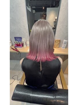 モードケイズ(Aimee by modek’s) エンドカラーピンク×グレージュ