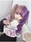 ツートーン ピンク×ムラサキ パステル